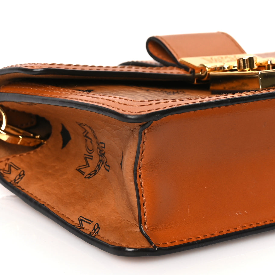 MCM Visetos Monogram Mini Tracy Crossbody Bag Cognac Image 7