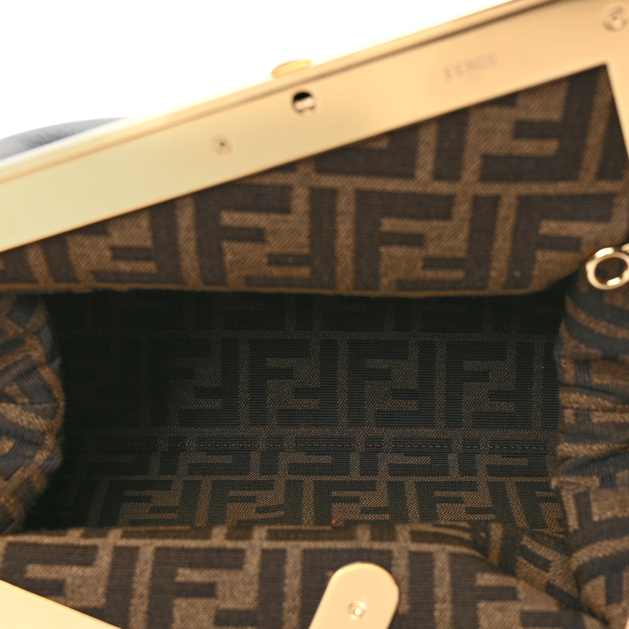 Fendi Shiny Nappa Medium Fendi First Navy Image 4