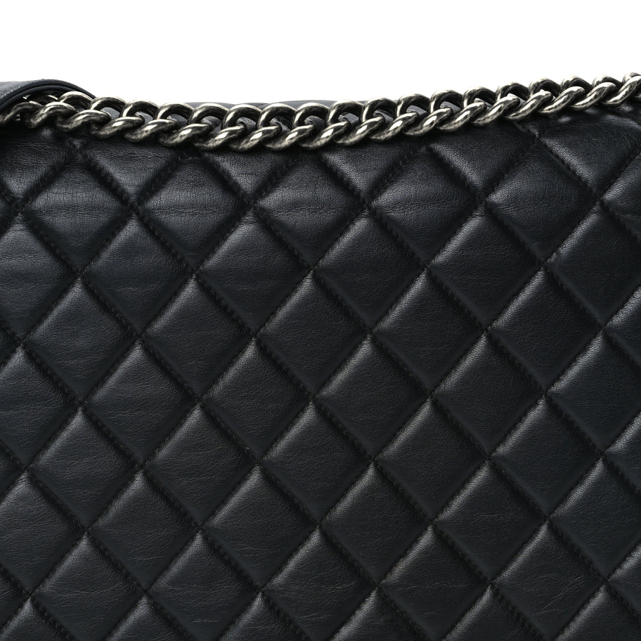 Chanel Lambskin Quilted Large Boy Flap Black Image 7