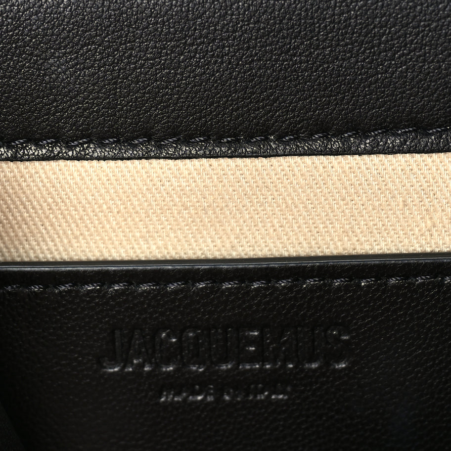 Jacquemus Smooth Calfskin La Pochette Rond Carre Black Image 5