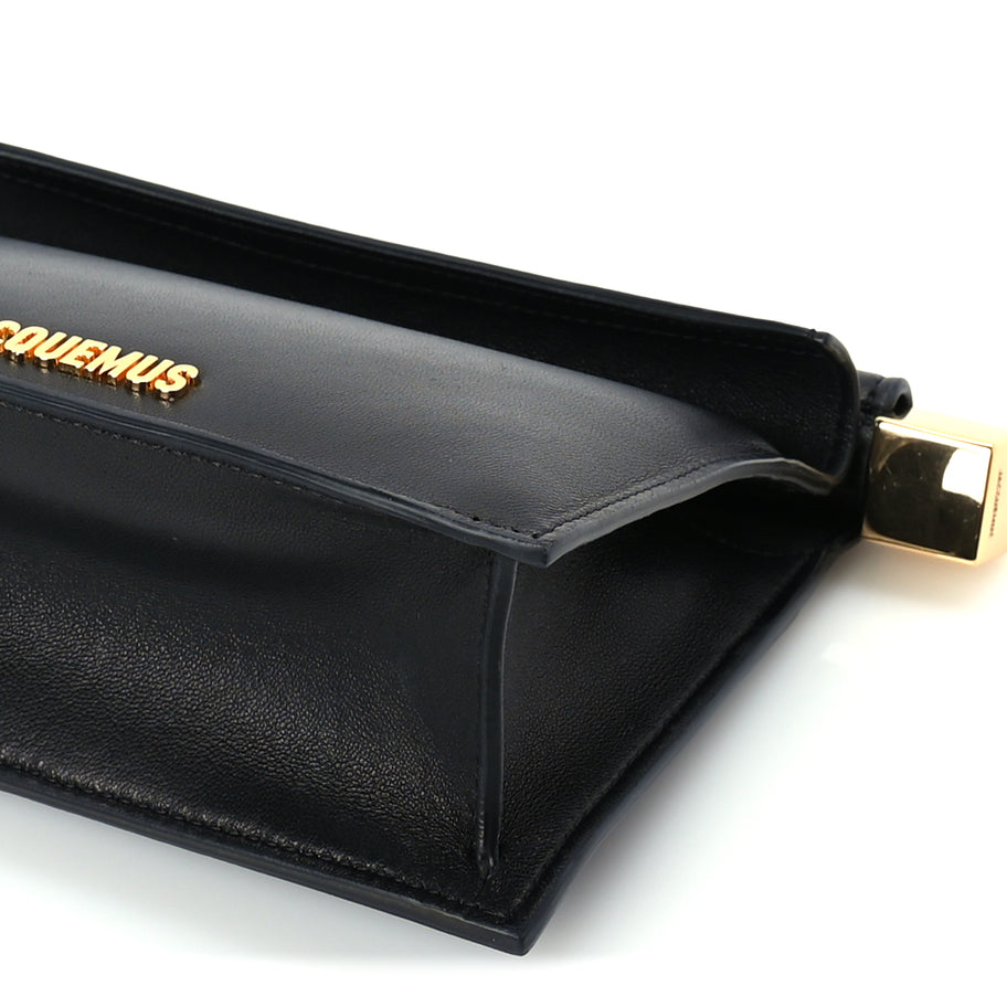 Jacquemus Smooth Calfskin La Pochette Rond Carre Black Image 8