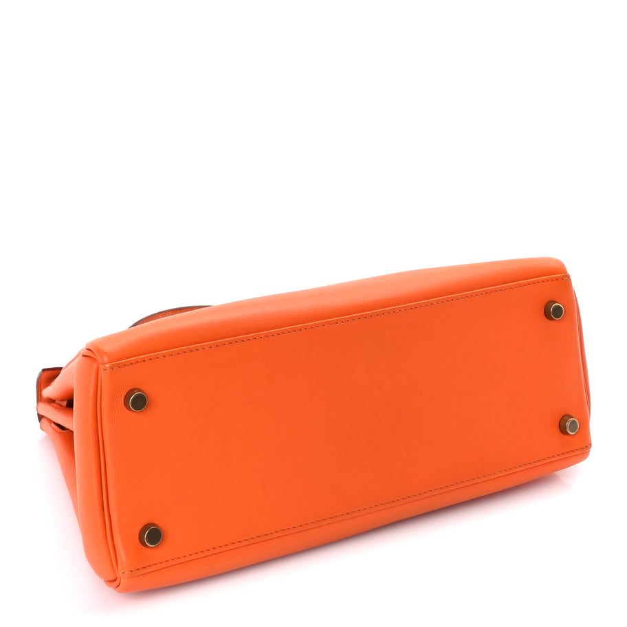 Hermes Swift Kelly Retourne 28 Orange Image 3
