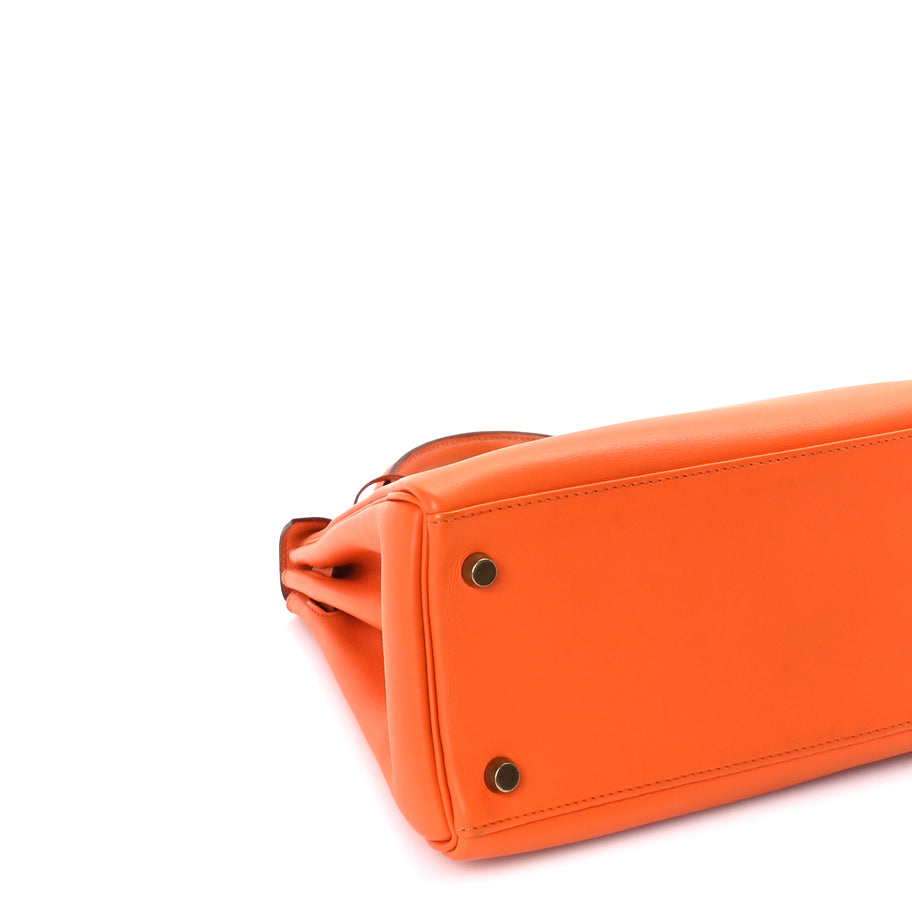Hermes Swift Kelly Retourne 28 Orange Image 8