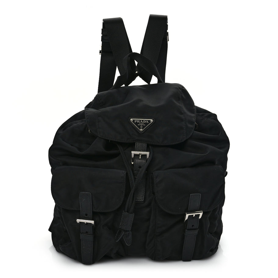 Prada Re-Nylon Saffiano Medium Backpack Black Image 1
