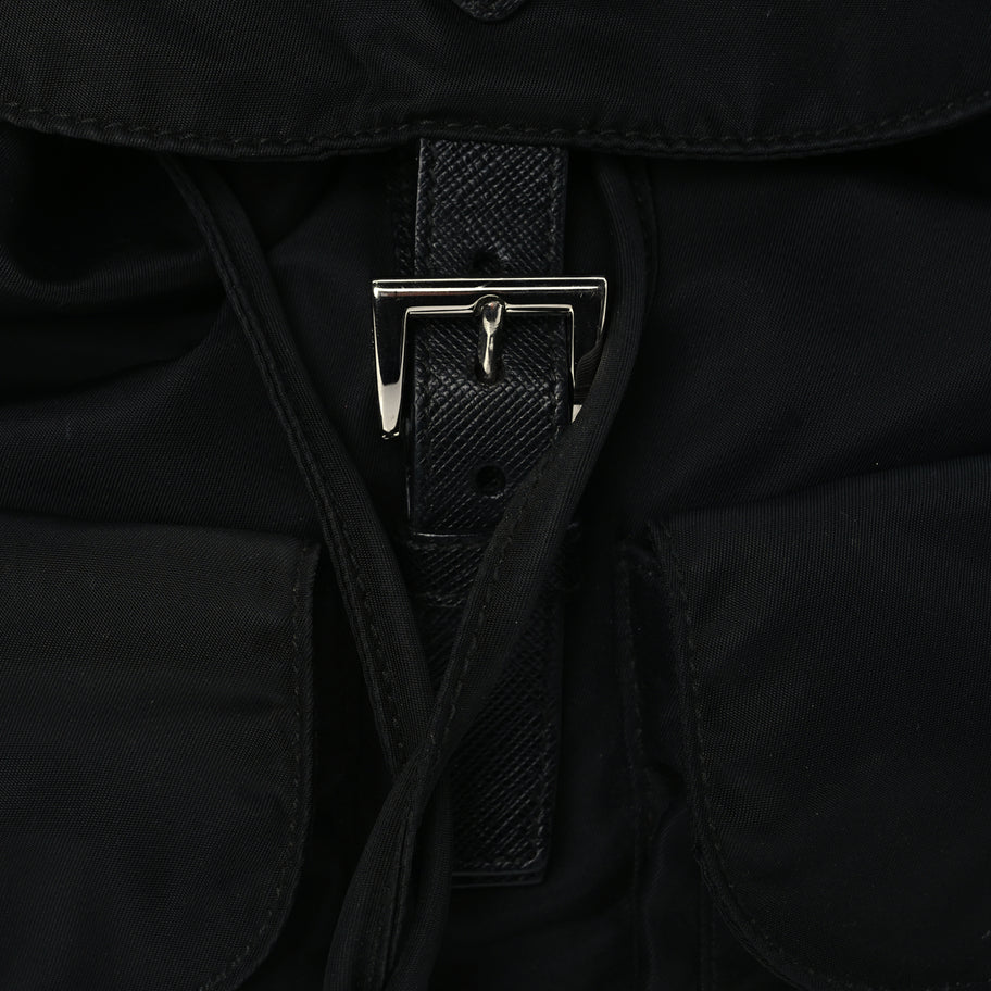 Prada Re-Nylon Saffiano Medium Backpack Black Image 6