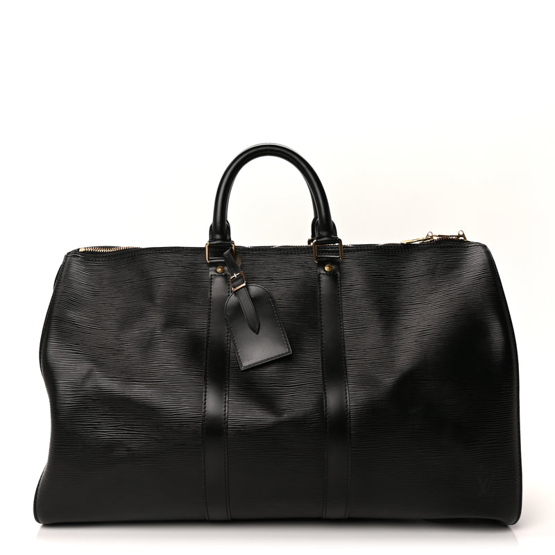 Louis Vuitton Epi Keepall 45 Black Black