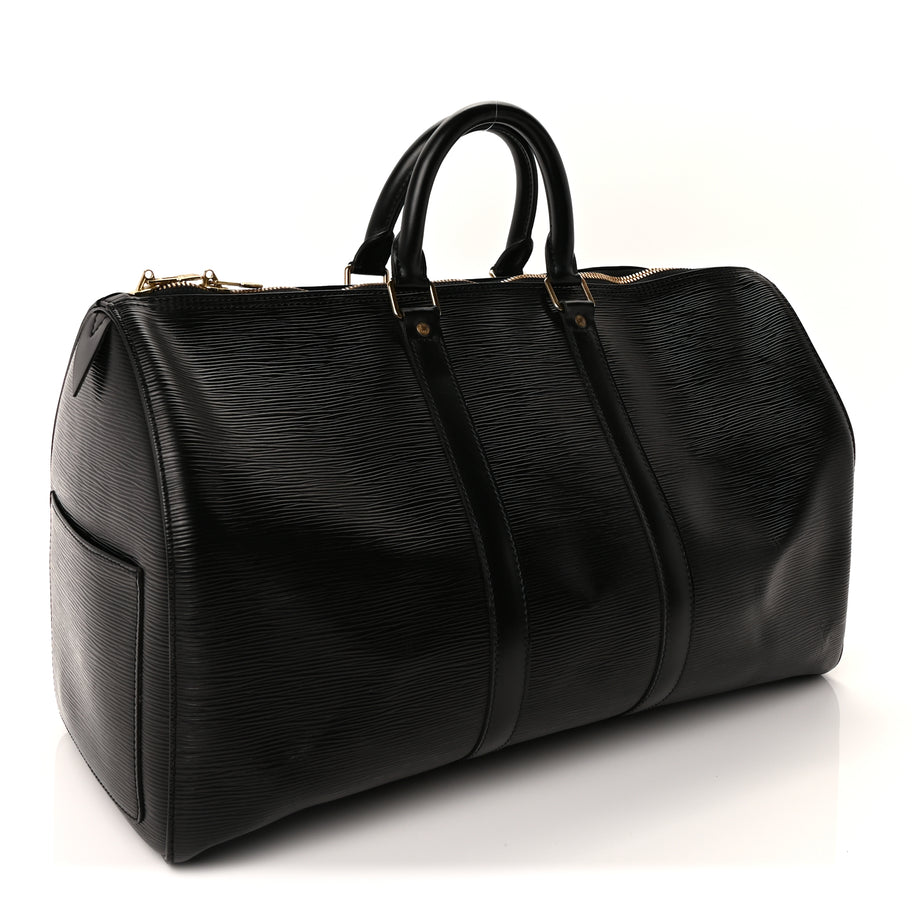 Louis Vuitton Epi Keepall 45 Black Black Image 2