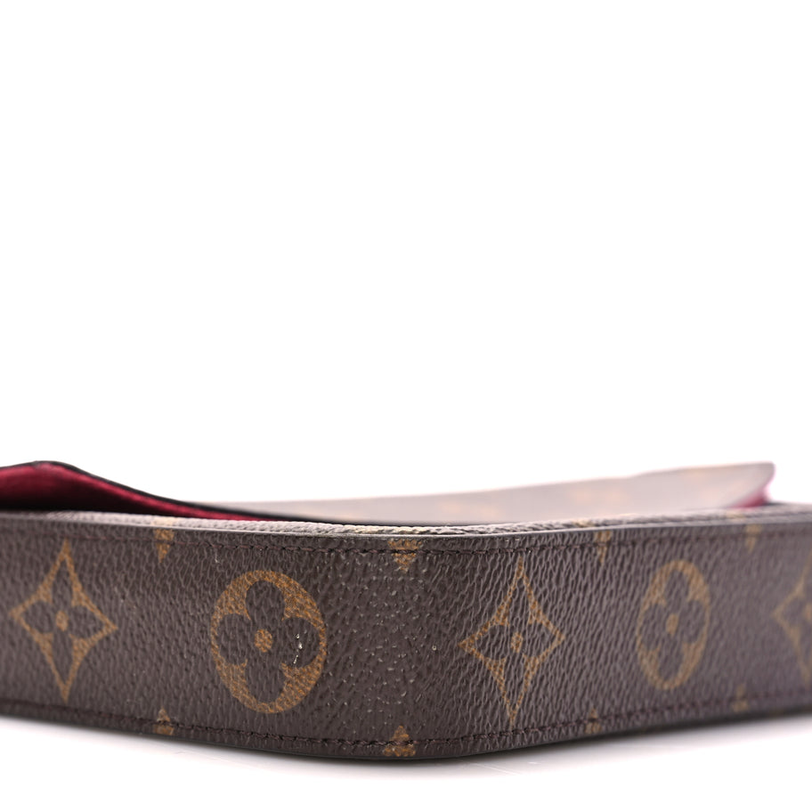 Louis Vuitton Monogram Pochette Felicie Chain Wallet Fuchsia Image 7