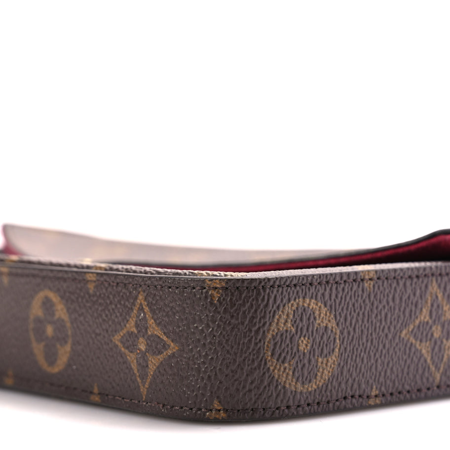 Louis Vuitton Monogram Pochette Felicie Chain Wallet Fuchsia Image 9