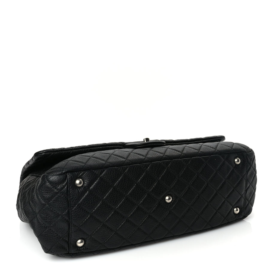 Chanel Calfskin Quilted XXL Travel Flap Bag Black Image 3