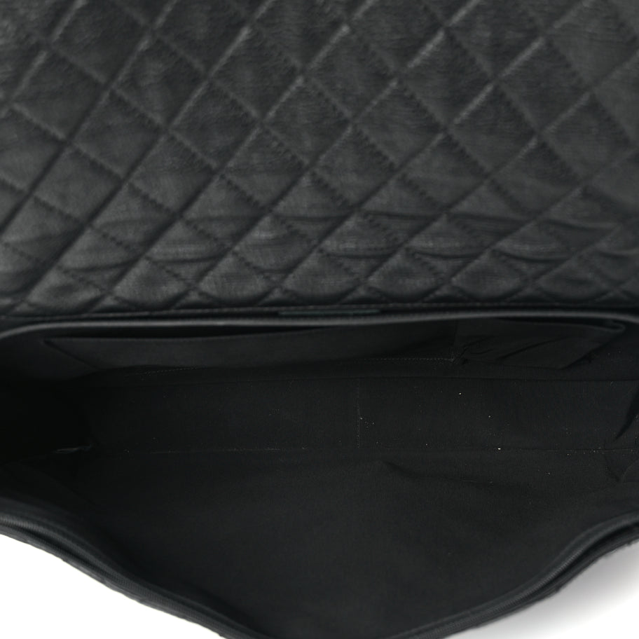 Chanel Calfskin Quilted XXL Travel Flap Bag Black Image 4