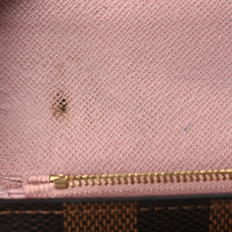 Louis Vuitton Damier Ebene Sarah Wallet NM Rose Ballerine Image 7