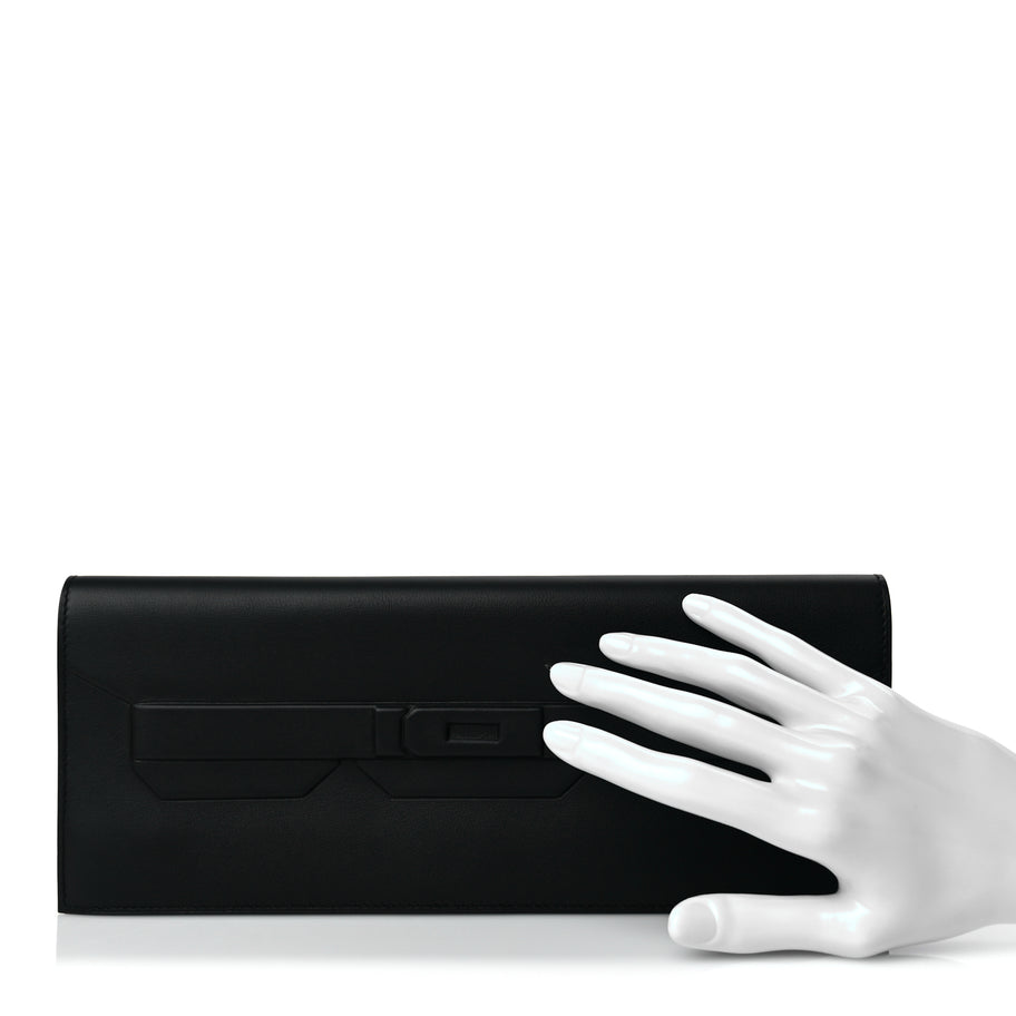 Hermes Swift Shadow Clutch 29 Black Image 2