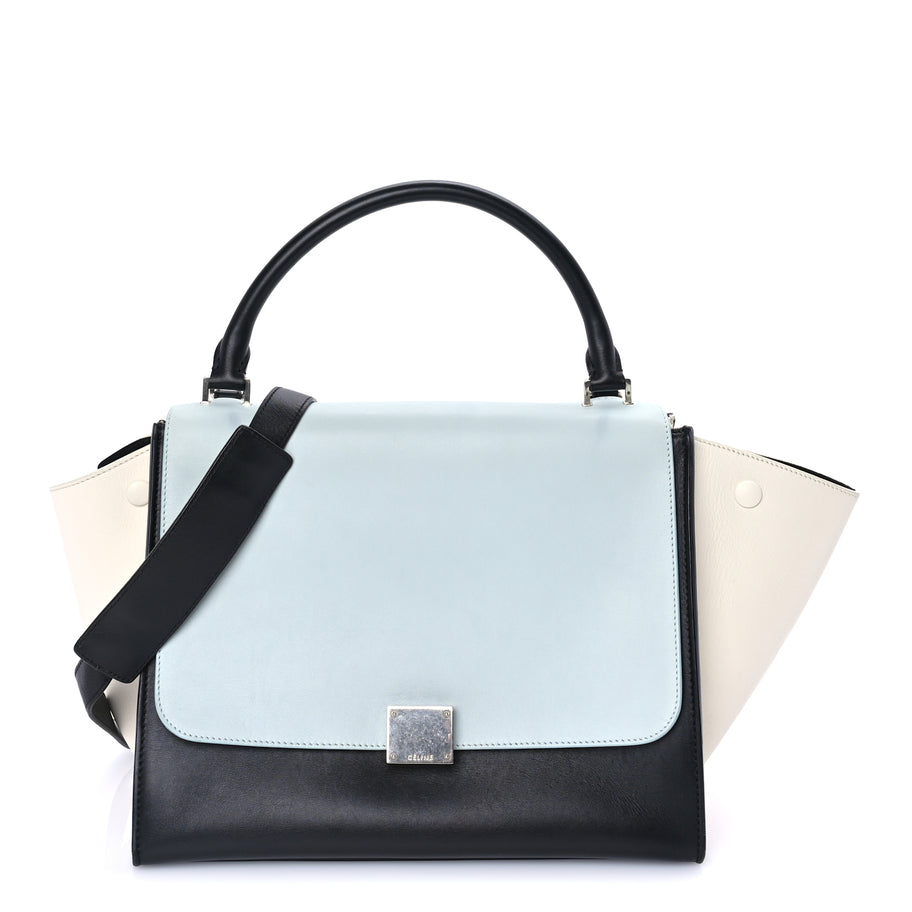 Celine Calfskin Medium Tri-color Trapeze Glacier Image 1
