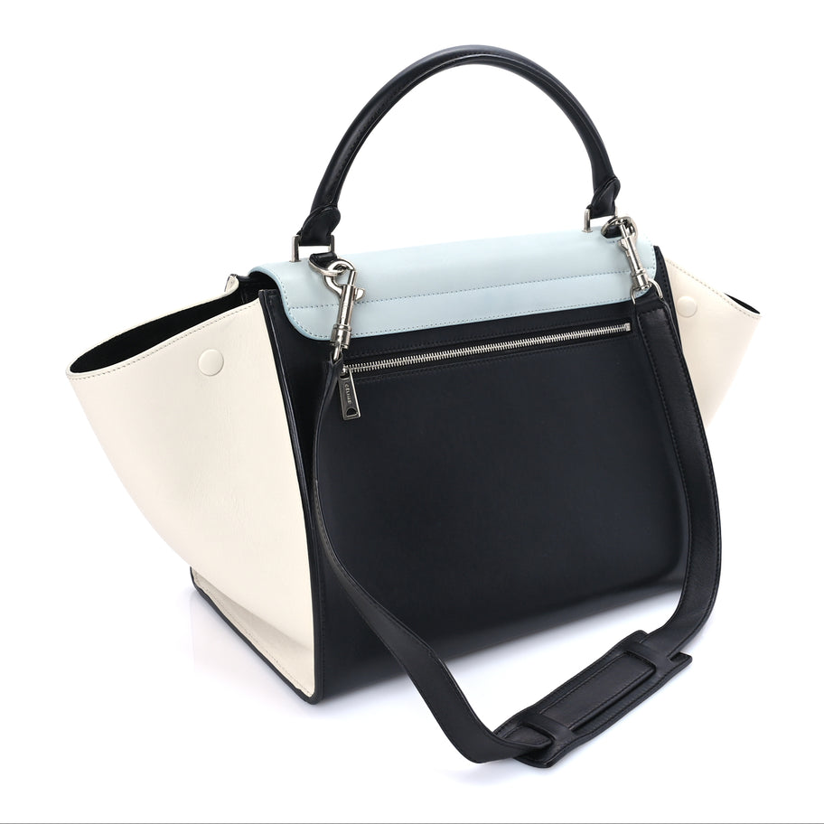 Celine Calfskin Medium Tri-color Trapeze Glacier Image 2