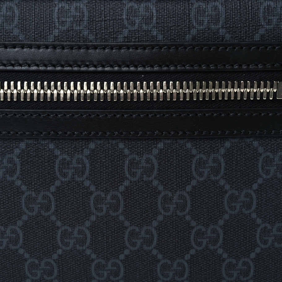 Gucci Soft GG Supreme Monogram Web Waist Bag Black Grey Image 6