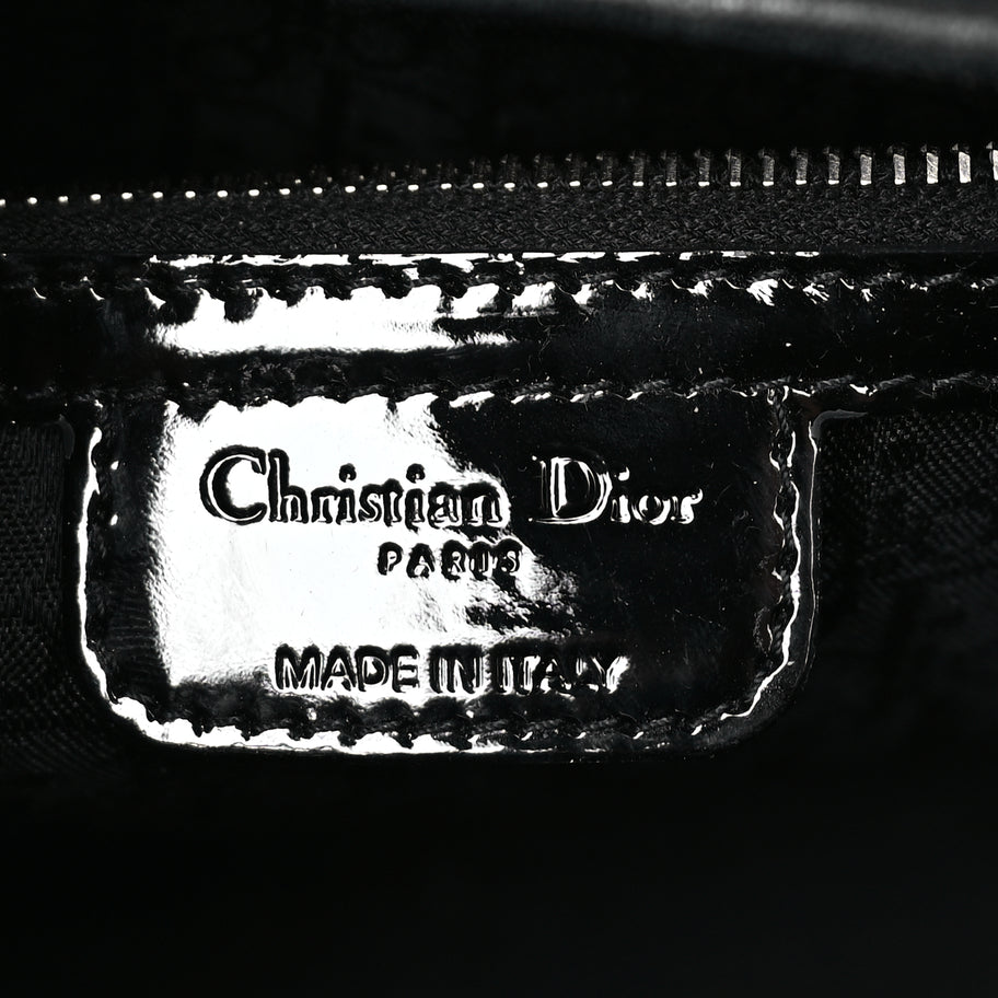Christian Dior Patent Cannage Large Lady Dior Black Image 5