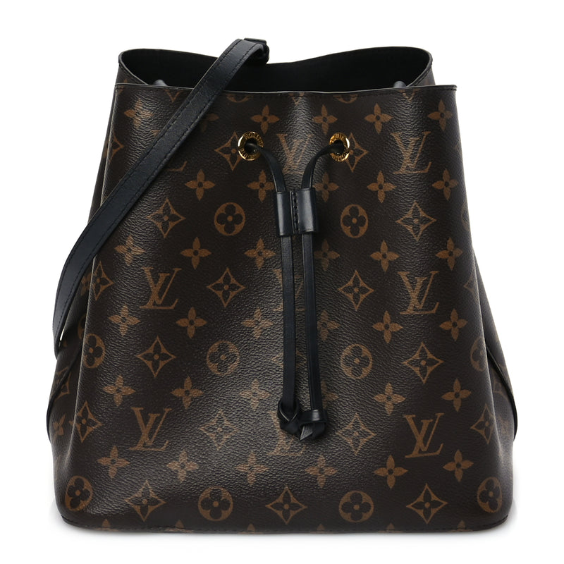  Louis Vuitton Monogram Neonoe MM Black Black
