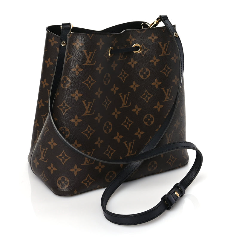  Louis Vuitton Monogram Neonoe MM Black Black