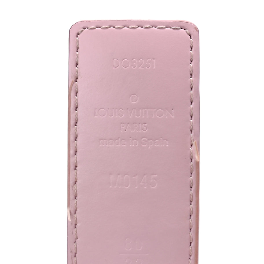 Louis Vuitton Damier Azur 30mm LV Initiales Reversible Belt 80 32 Pink Image 5