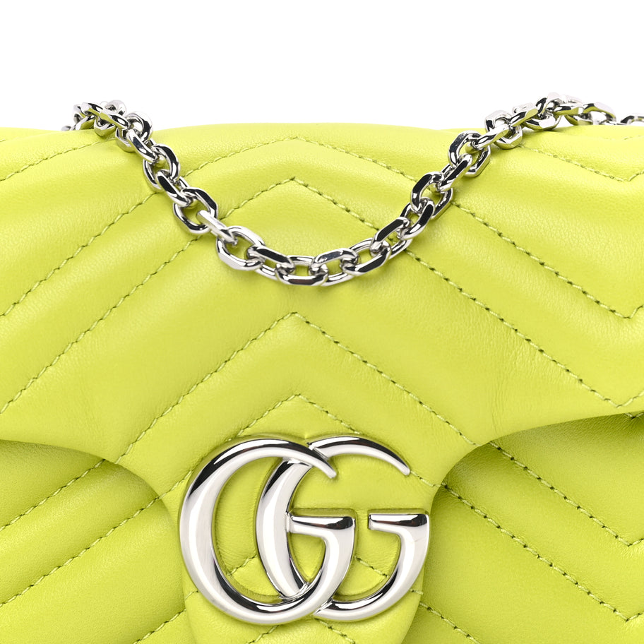 Gucci Lambskin Matelasse Mini GG Marmont Shoulder Bag Firefly Image 6