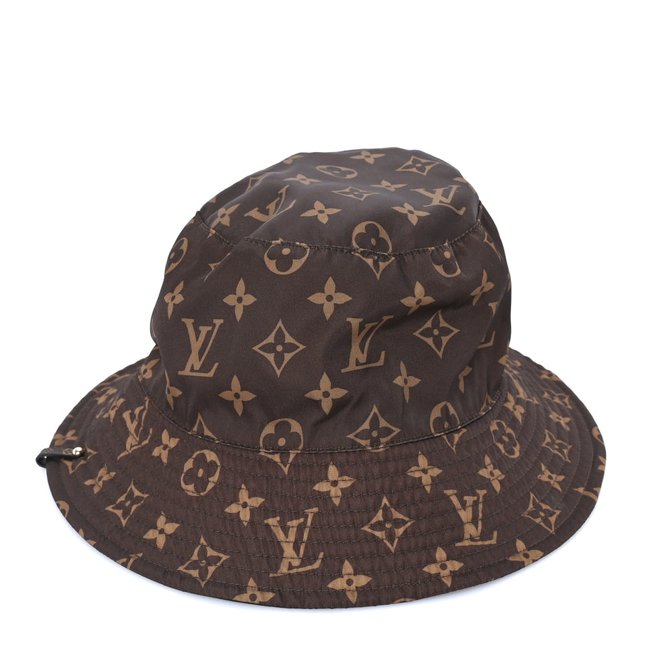 Louis Vuitton Nylon Monogram Reversible Bob Bucket Hat S  Brown Black Image 1