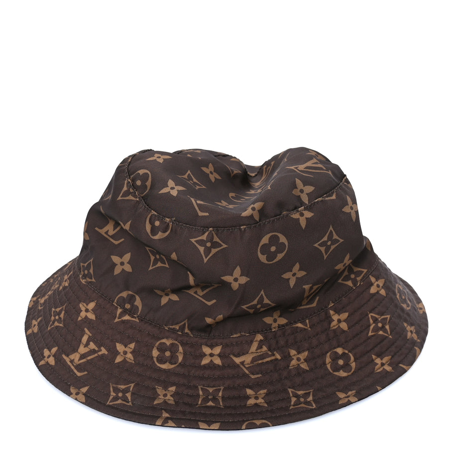 Louis Vuitton Nylon Monogram Reversible Bob Bucket Hat S  Brown Black Image 3