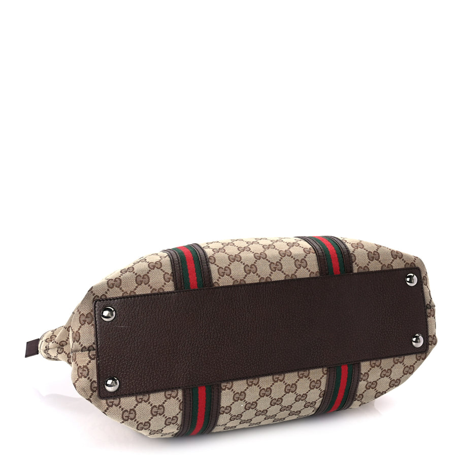 Gucci Monogram Large Web Joy Tote Brown Image 3