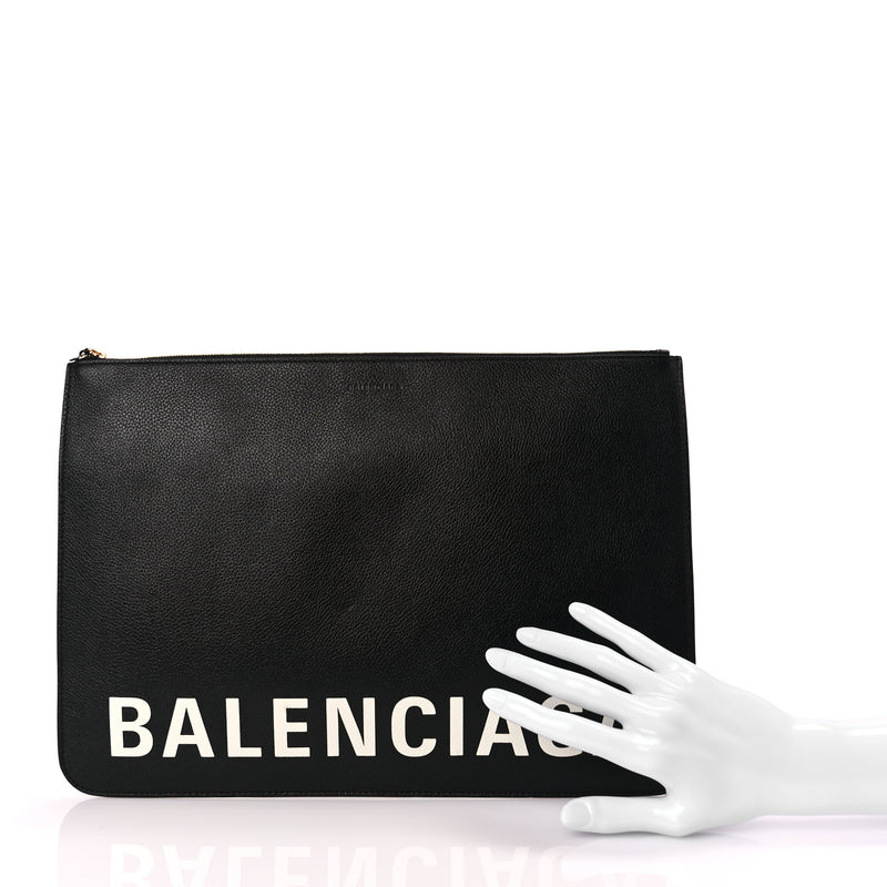  Balenciaga Large Cash Pouch With Handle Black