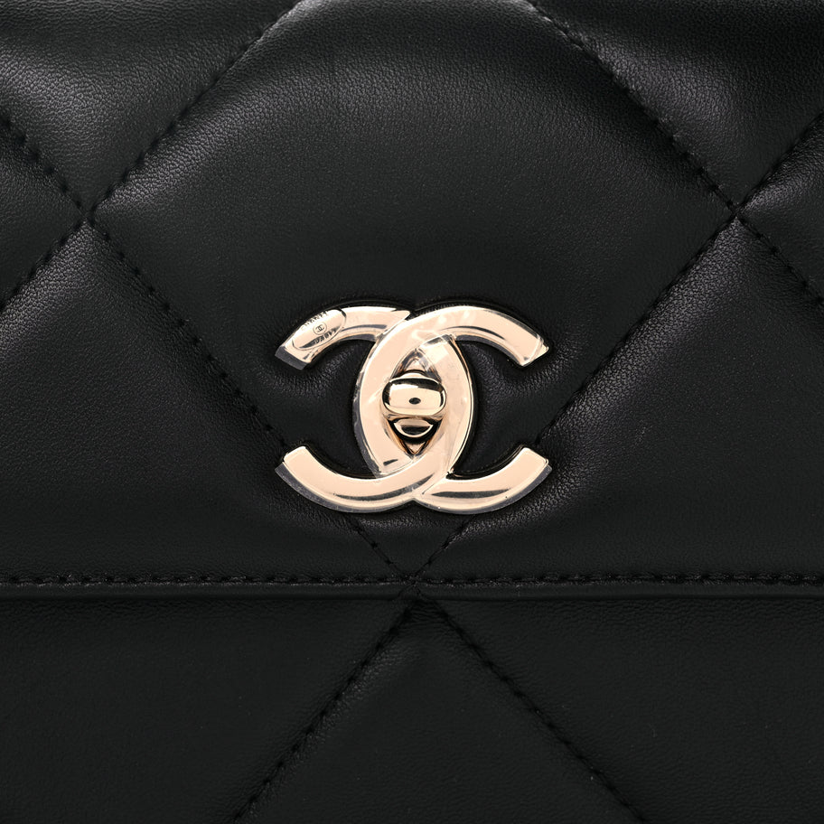 Chanel Lambskin Quilted Small Trendy CC Dual Handle Flap Bag Black Image 7