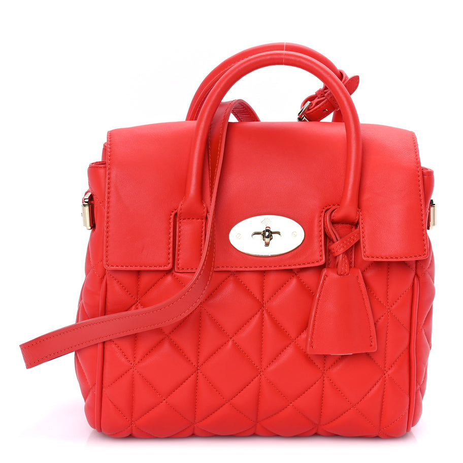 Mulberry Nappa Quilted Mini Cara Delevingne Convertible Bag  Fiery Spritz Image 1