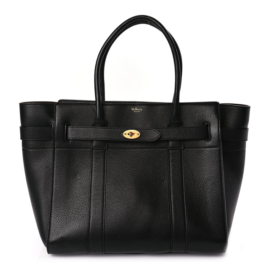 Mulberry Classic Grain Bayswater Zip Tote Black Image 1