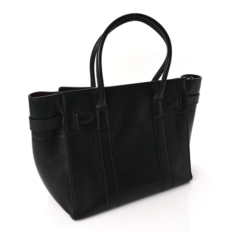 Mulberry Classic Grain Bayswater Zip Tote Black Image 2