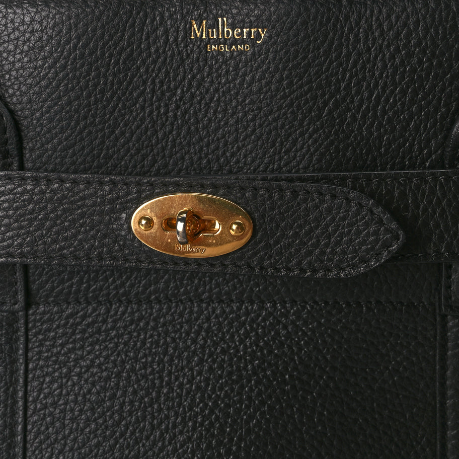 Mulberry Classic Grain Bayswater Zip Tote Black Image 6