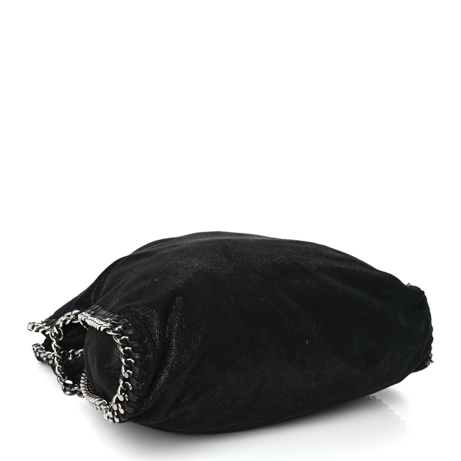 Stella McCartney Shaggy Deer Small Falabella Fold Over Tote Black Image 3