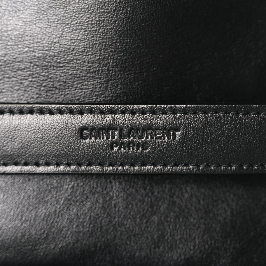 Saint Laurent Calfskin Y Quilted Monogram Medium Loulou Chain Satchel Black Image 5