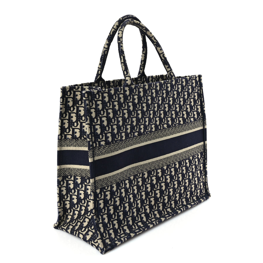 Christian Dior Oblique Large Book Tote Blue Multicolor Image 2