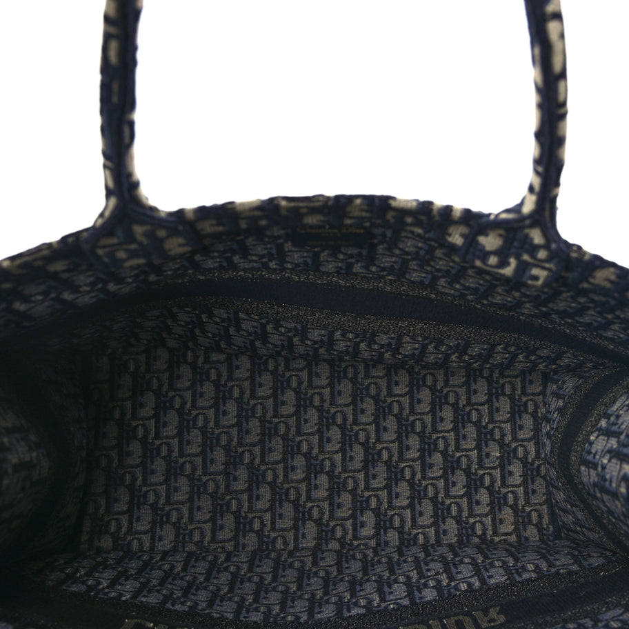 Christian Dior Oblique Large Book Tote Blue Multicolor Image 4