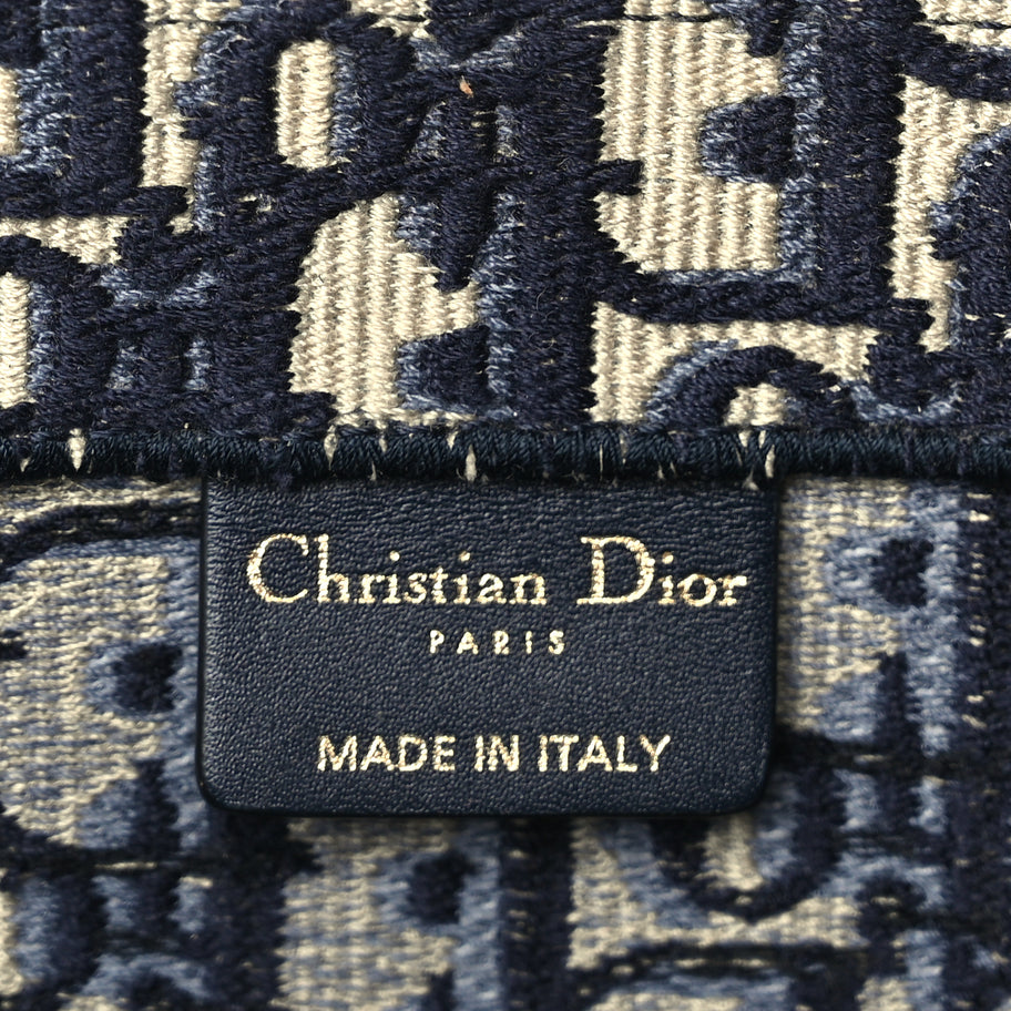 Christian Dior Oblique Large Book Tote Blue Multicolor Image 5