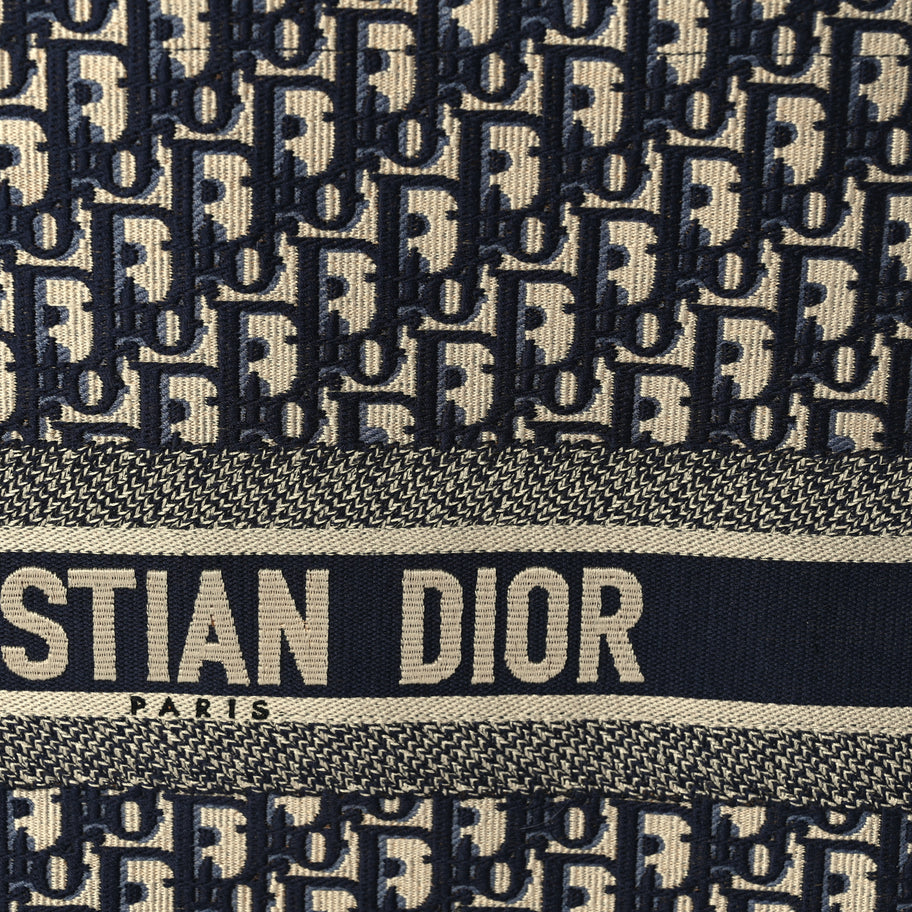 Christian Dior Oblique Large Book Tote Blue Multicolor Image 6