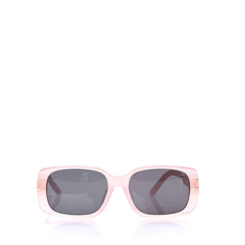  Christian Dior Acetate DiorSignature S12F Rectangle Sunglasses  Pink