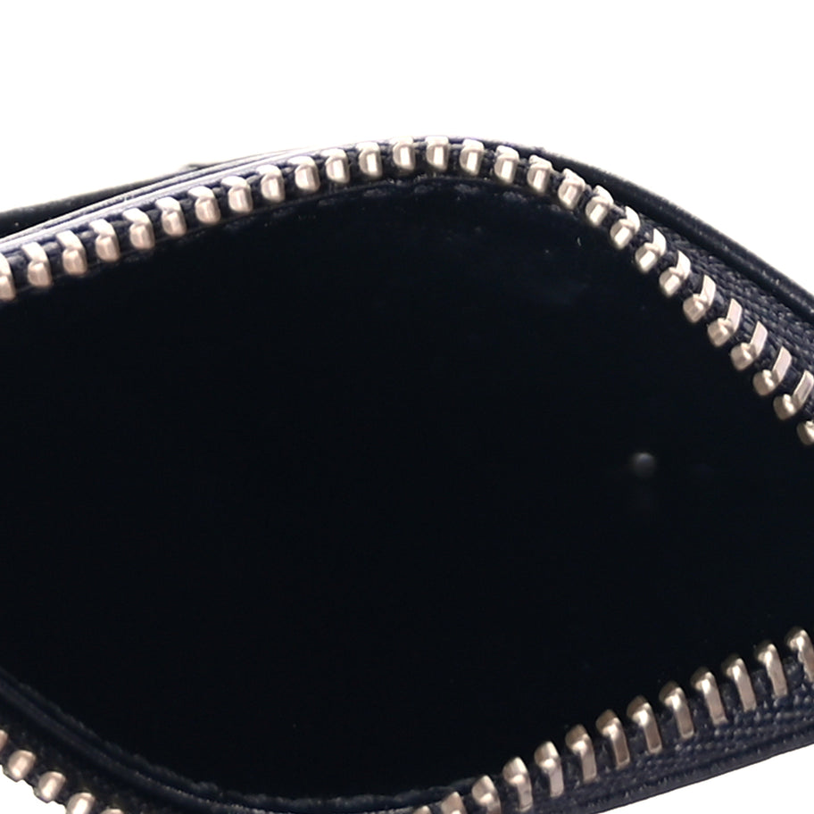 Gucci Calfskin Matelasse Chevron GG Marmont Key Case Card Holder Black Image 5