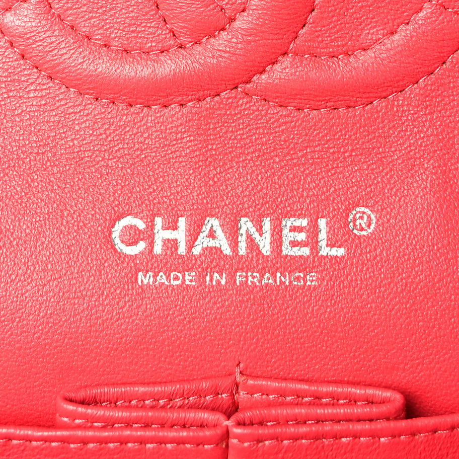 Chanel Patent Quilted Medium Double Flap Dark Pink Image 5