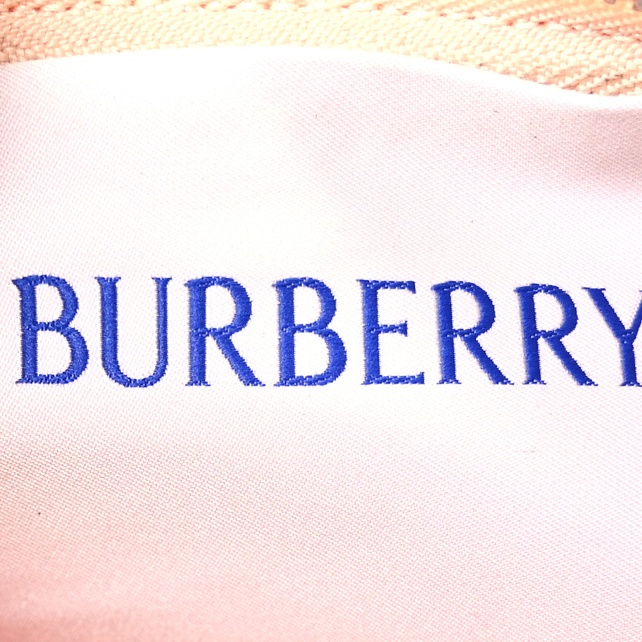 Burberry Canvas Knitted Check Mini Peg Duffle Bag Sherbert Image 5
