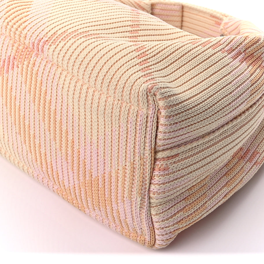 Burberry Canvas Knitted Check Mini Peg Duffle Bag Sherbert Image 8