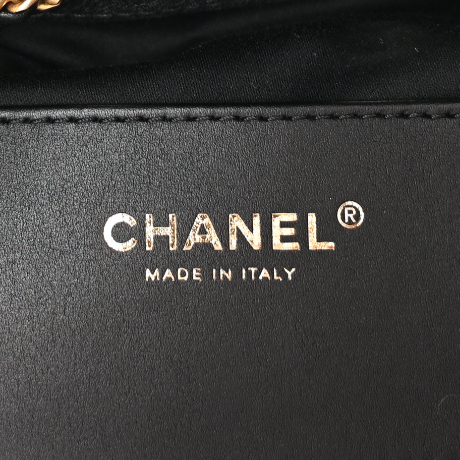 Chanel Washed Denim Quilted Mini Chanel 25 Handbag  Black Image 5