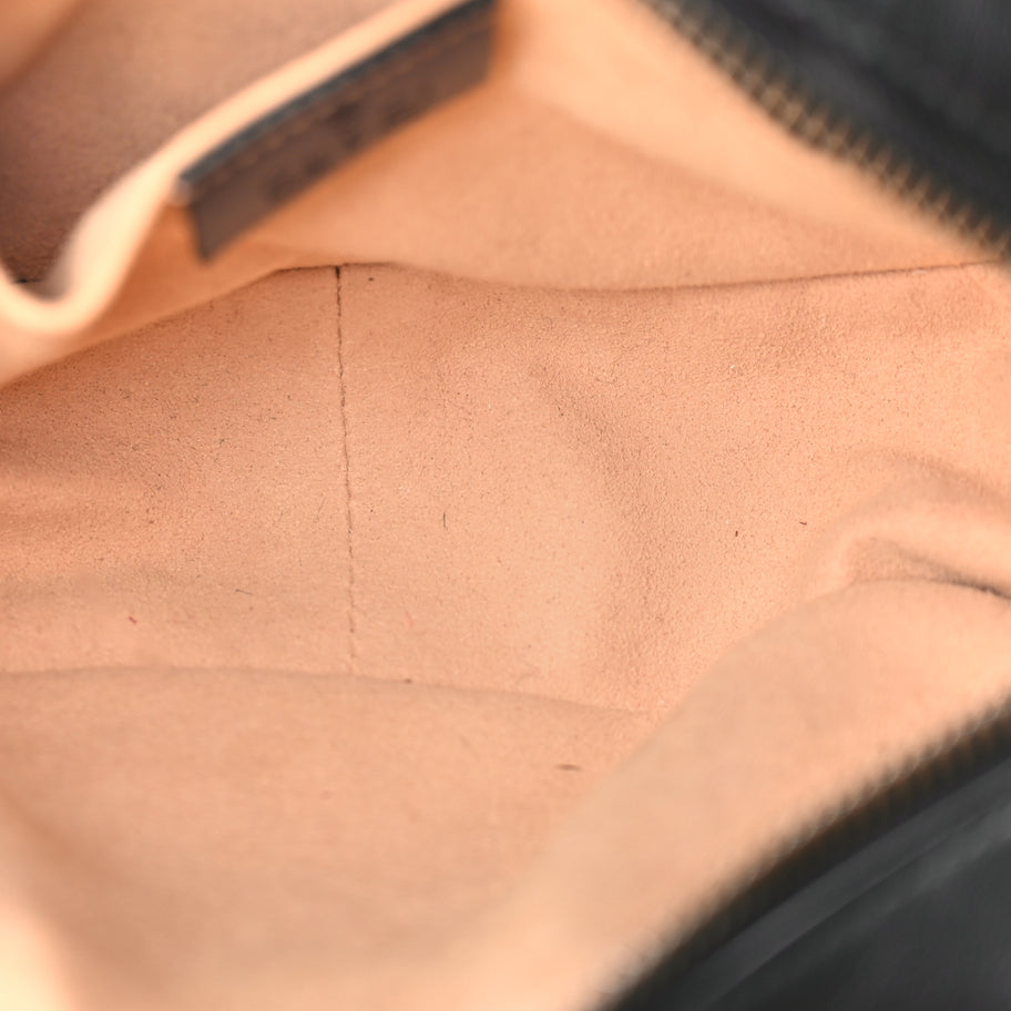 Gucci Calfskin Matelasse Mini GG Marmont Chain Shoulder Bag Black Image 4