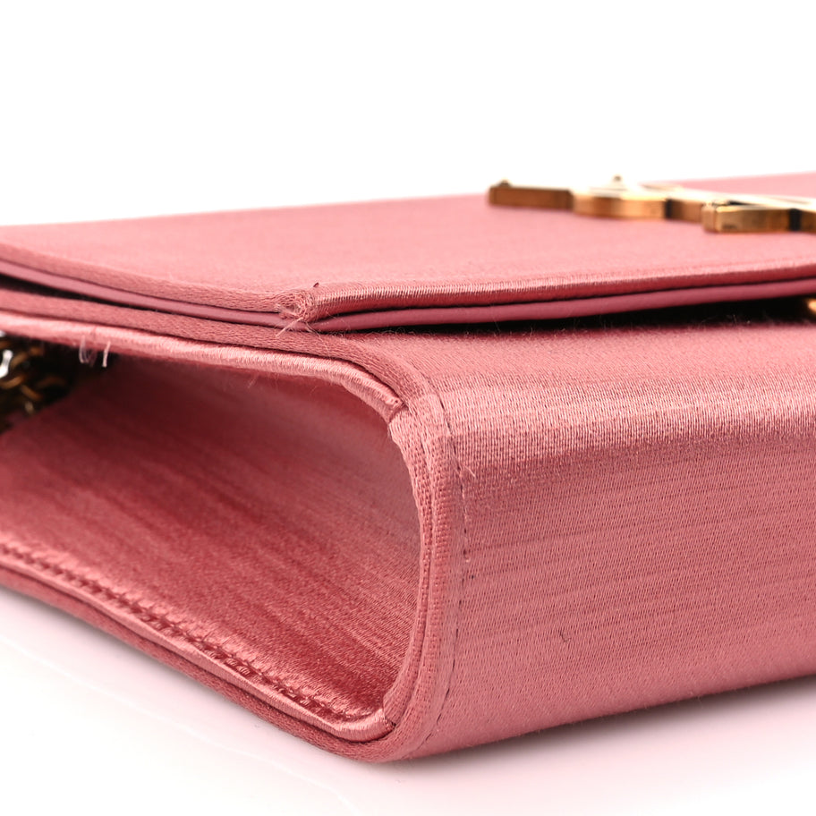 Saint Laurent Satin Small Classic Monogram Kate Tassel Satchel Coral Rose Image 7