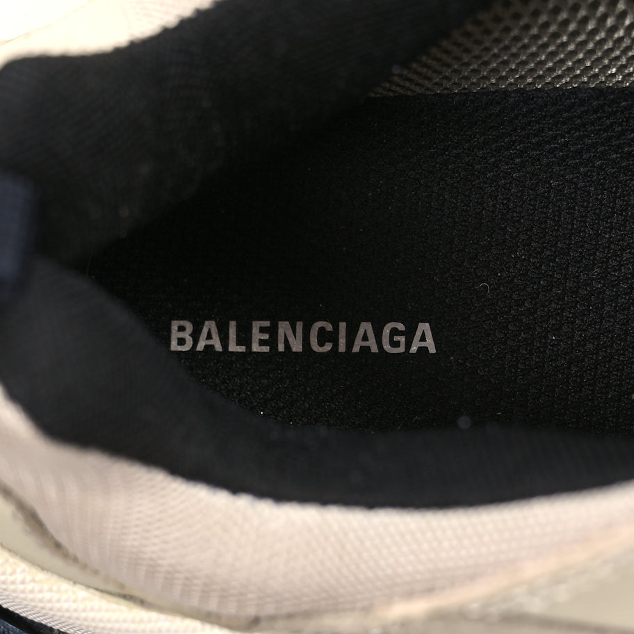 Balenciaga Fabric Mesh Womens Triple S Sneakers 38 Beige Black Image 8