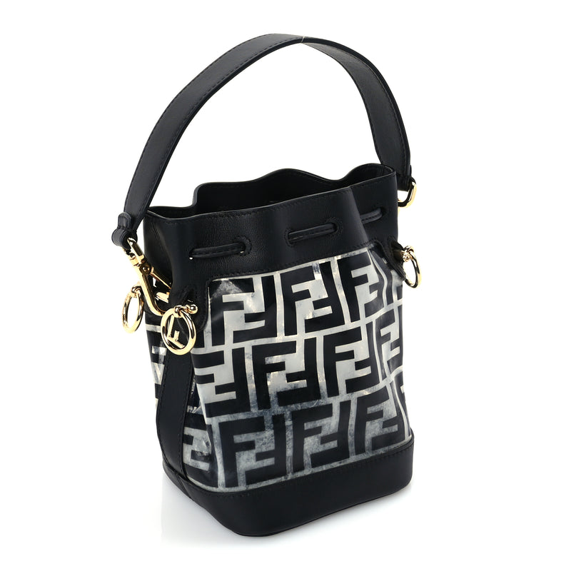 Fendi TPU FF Vitello Grace F is Fendi Mini Mon Tresor Bucket Bag Black